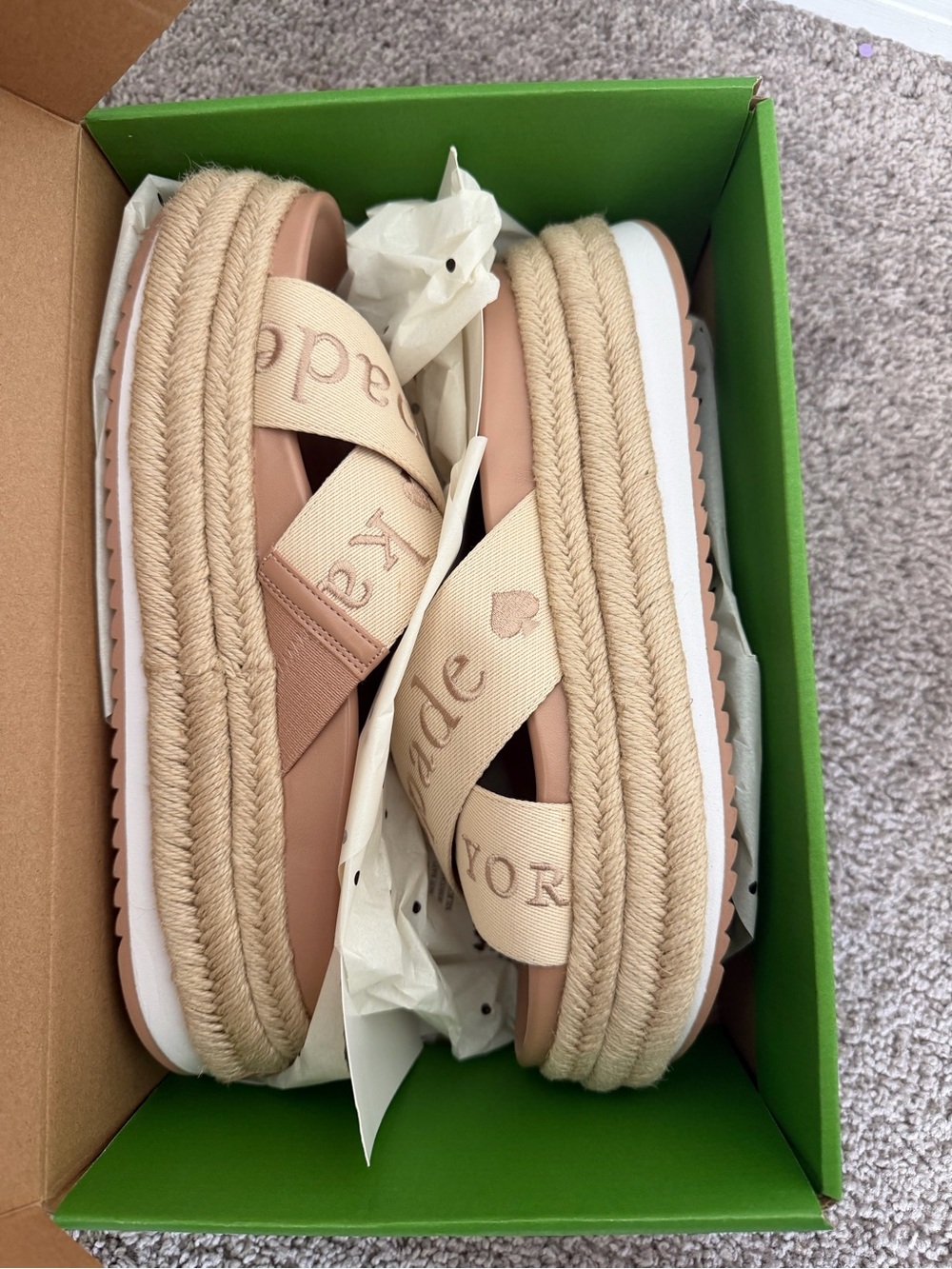 Kate Spade Piper platform Espadrille Slide Sandals